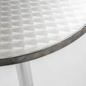 Runder hoher Bar-Tisch Ø60 cm aus Aluminium + 4 hohe Stühle