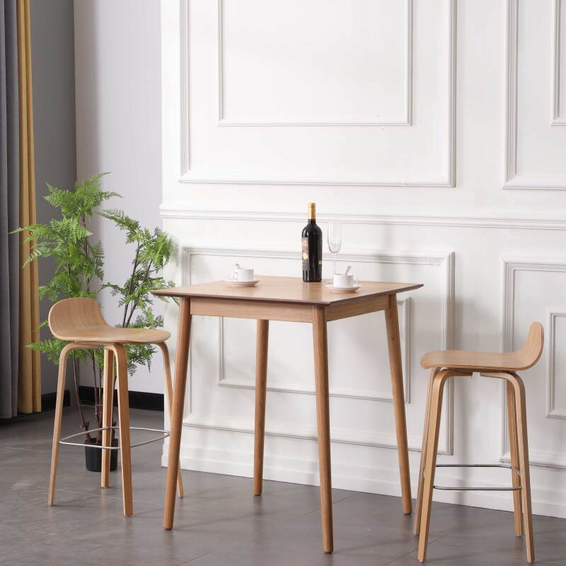 Hochstuhl aus natürlichem Eichensperrholz (3/7)