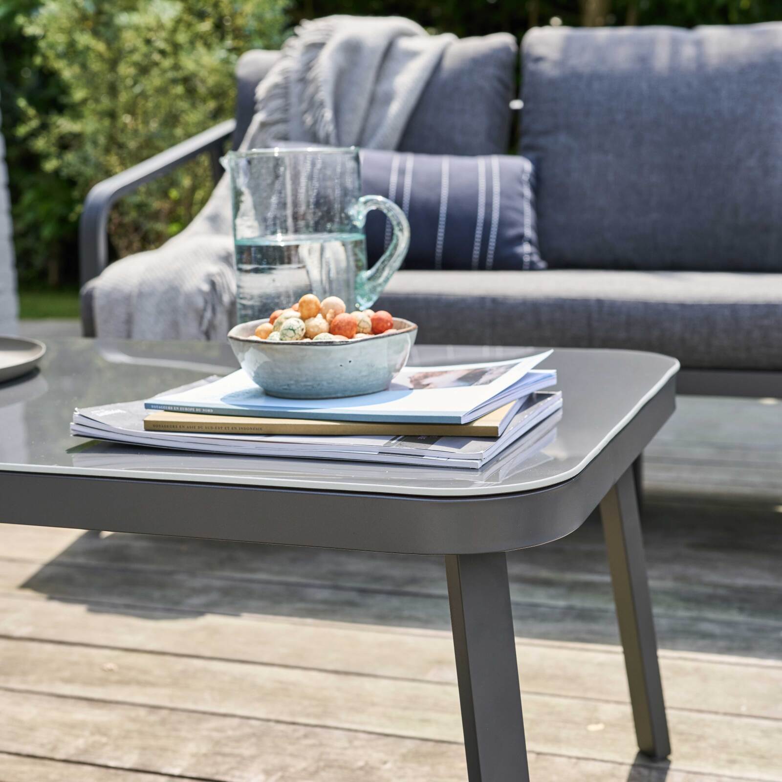 5-Sitzer-Gartenmöbel aus Aluminium