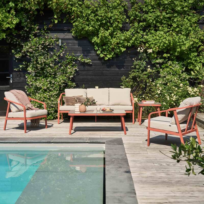 5-Sitzer-Gartenmöbel aus Aluminium - Lifestyle