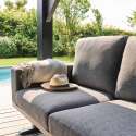 5-Sitzer-Eckgartenmöbel aus Aluminium