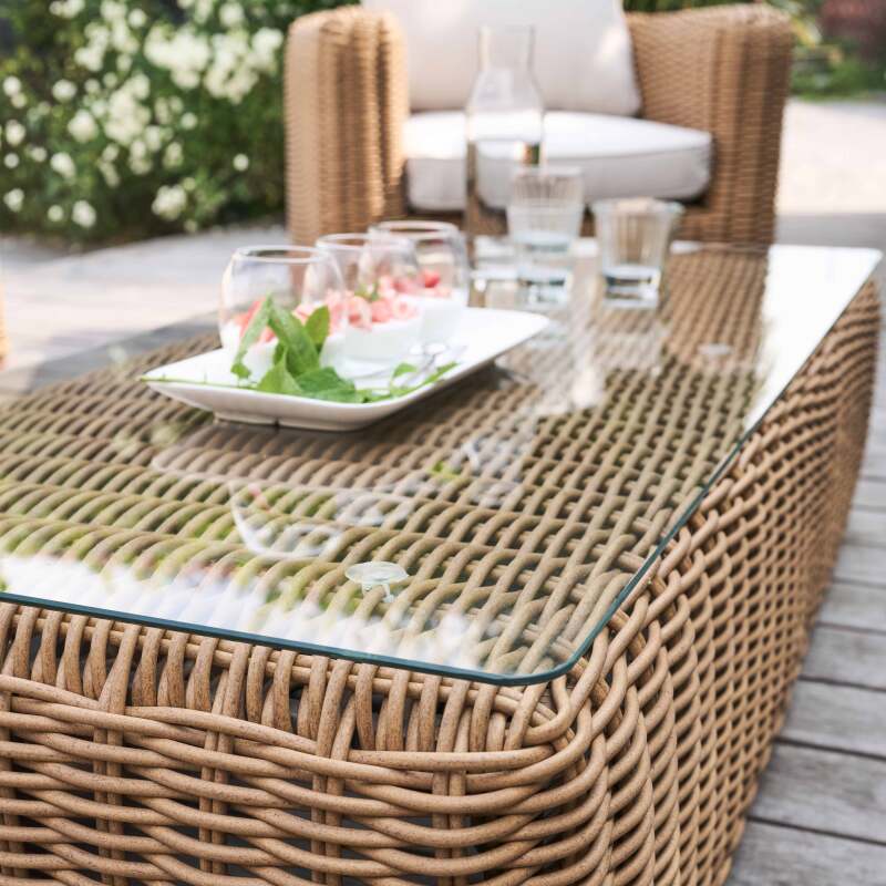 Gartenlounge-Set für 4 Personen aus geflochtenem Kunstharz (6/7)