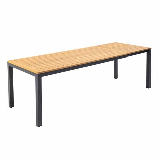 Ausziehbarer Gartentisch aus Aluminium und FSC®-Eukalyptusholz 8 bis 10 Personen 180/240x89 cm | Oviala