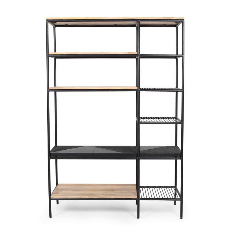 Marmorbibliothek mit Metall, 162 x 109 cm 