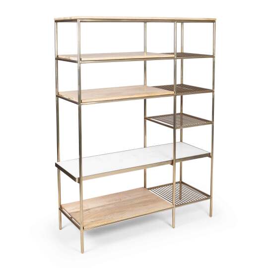 Marmorbibliothek mit Metall, 162 x 109 cm