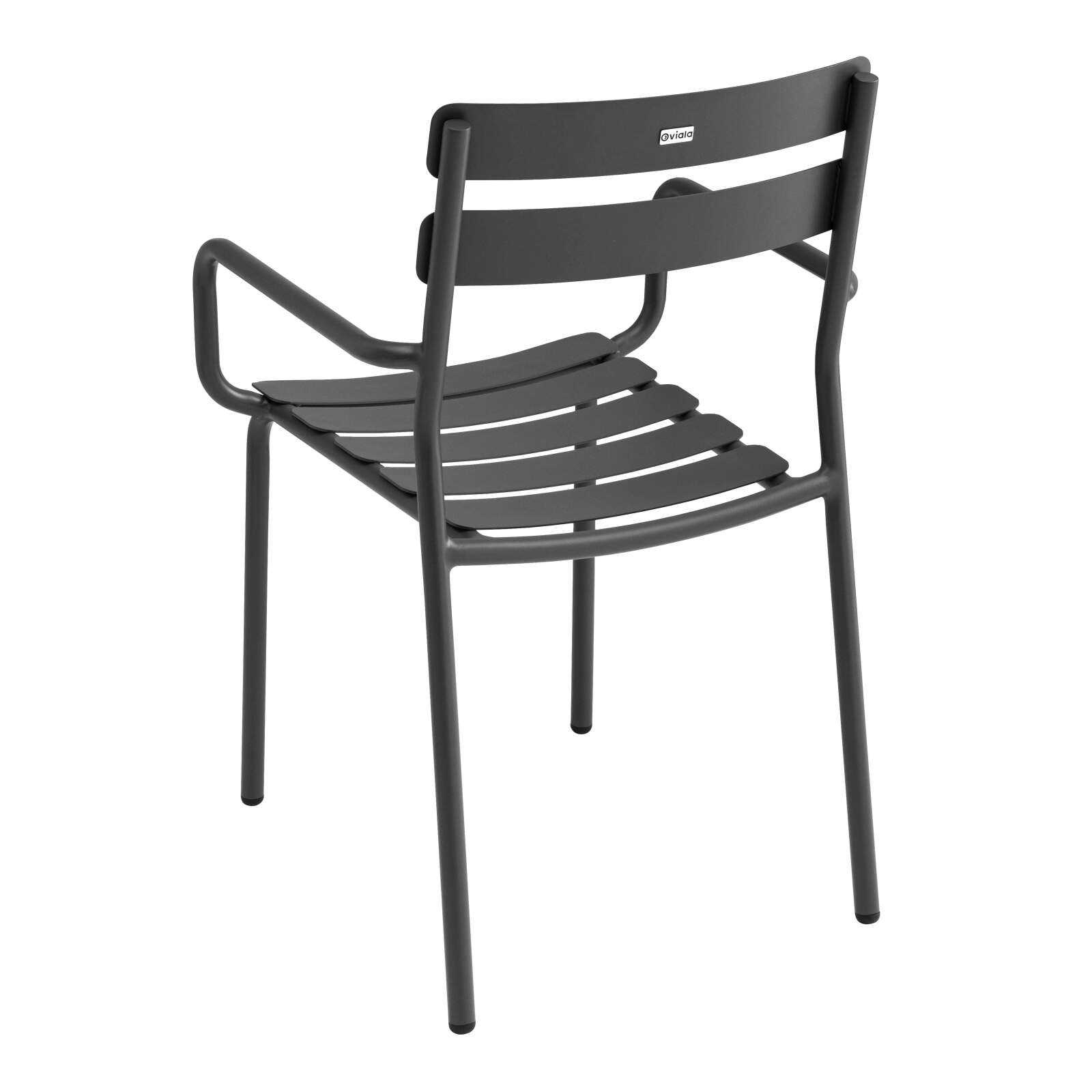 Terrassenstuhl mit Armlehnen aus Aluminium Terrassenstuhl mit Armlehnen aus Aluminium