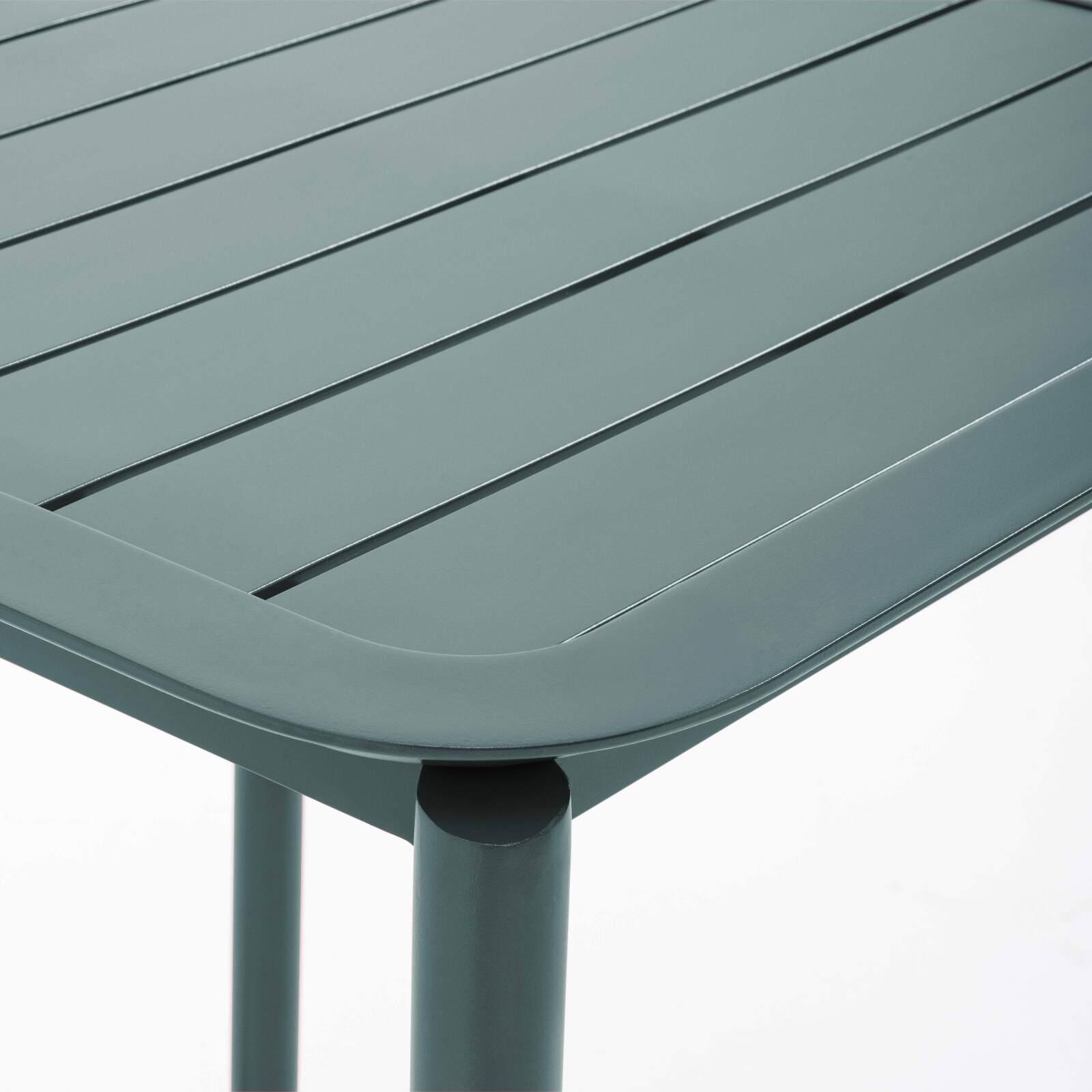 Quadratischer stapelbarer Terrassentisch 70 x 70 cm aus Aluminium