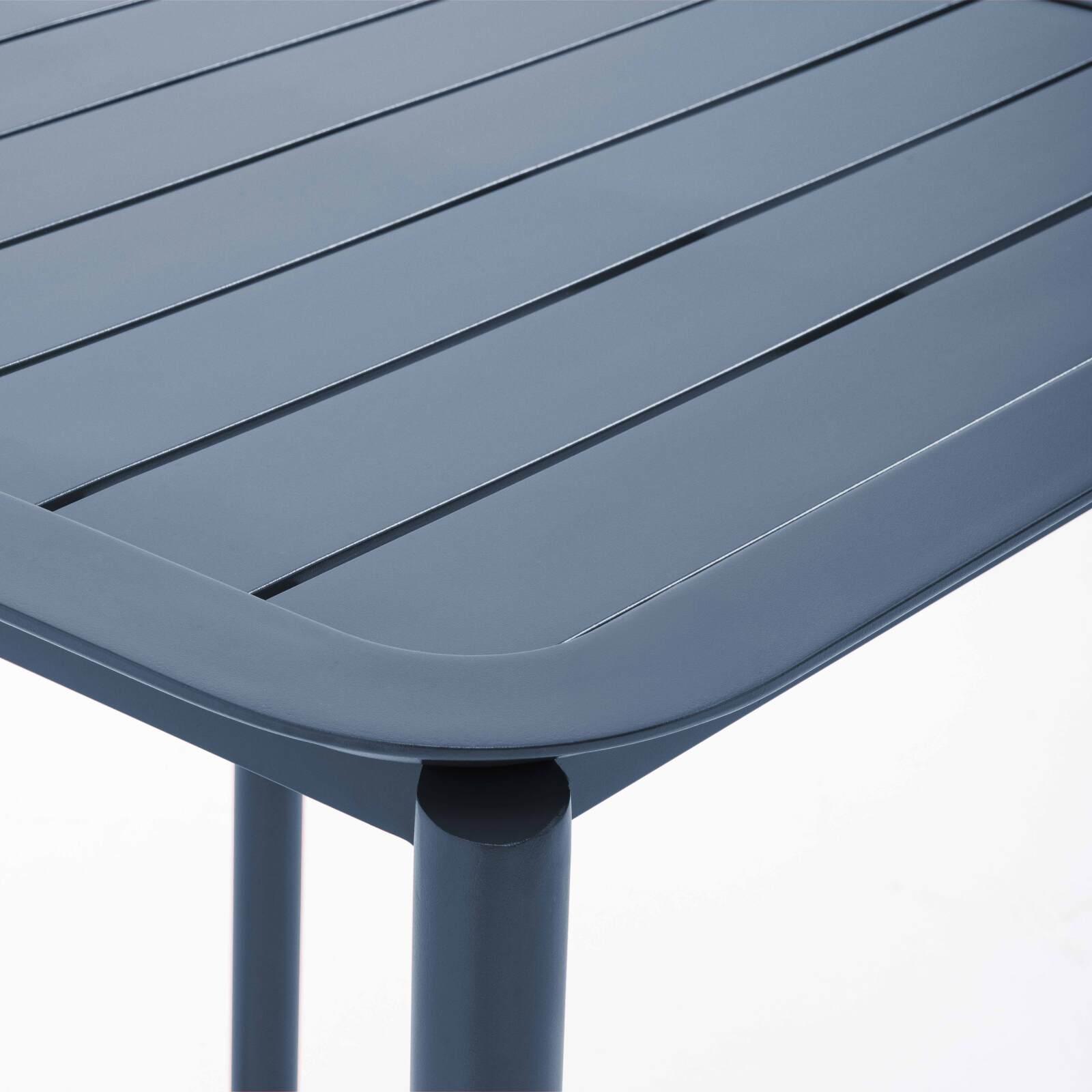 Quadratischer stapelbarer Terrassentisch 70 x 70 cm aus Aluminium