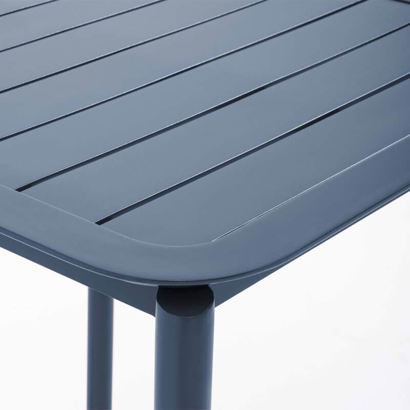 Quadratischer stapelbarer Terrassentisch 70 x 70 cm aus Aluminium (5/7)