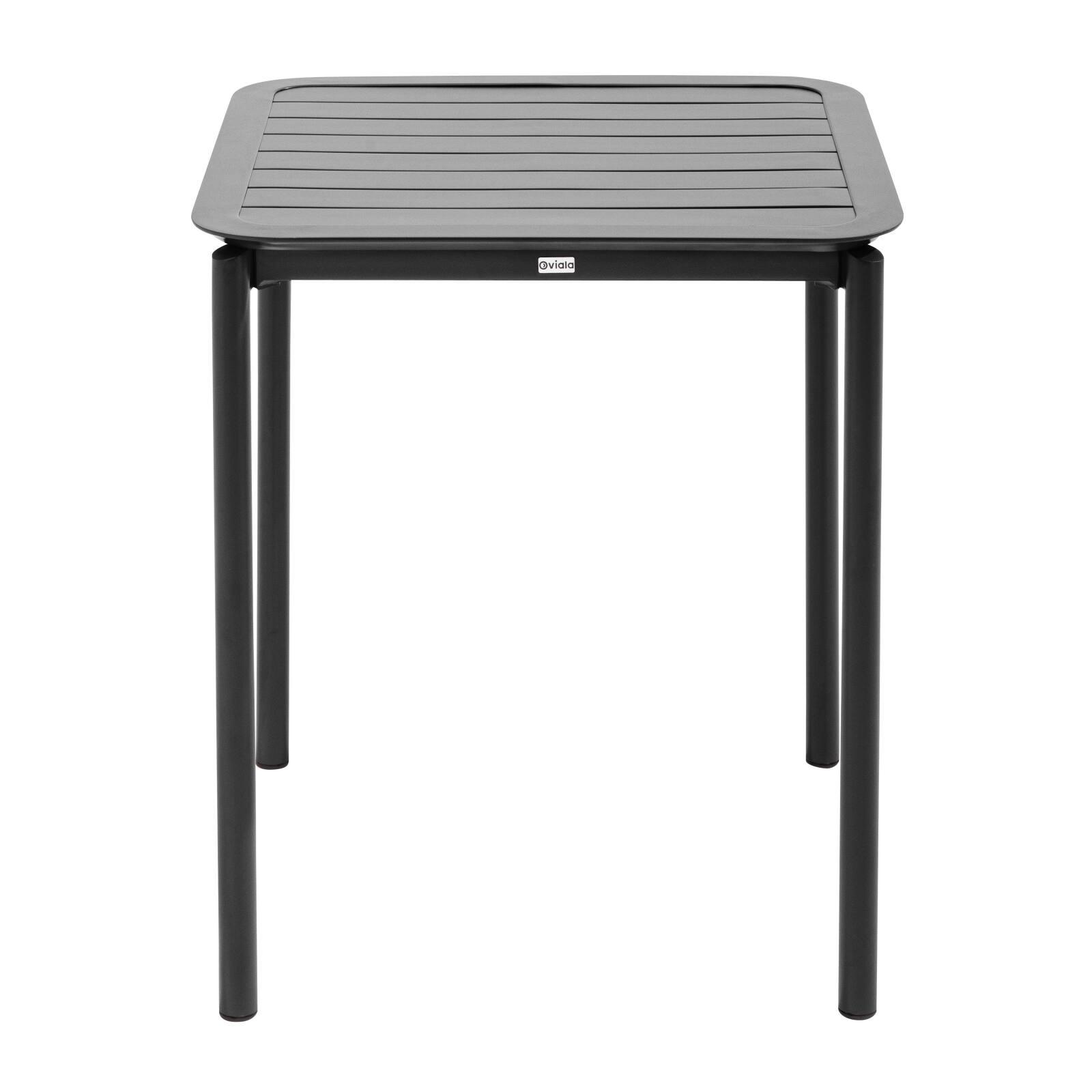 Quadratischer stapelbarer Terrassentisch 70 x 70 cm aus Aluminium Quadratischer stapelbarer Terrassentisch 70 x 70 cm aus Aluminium