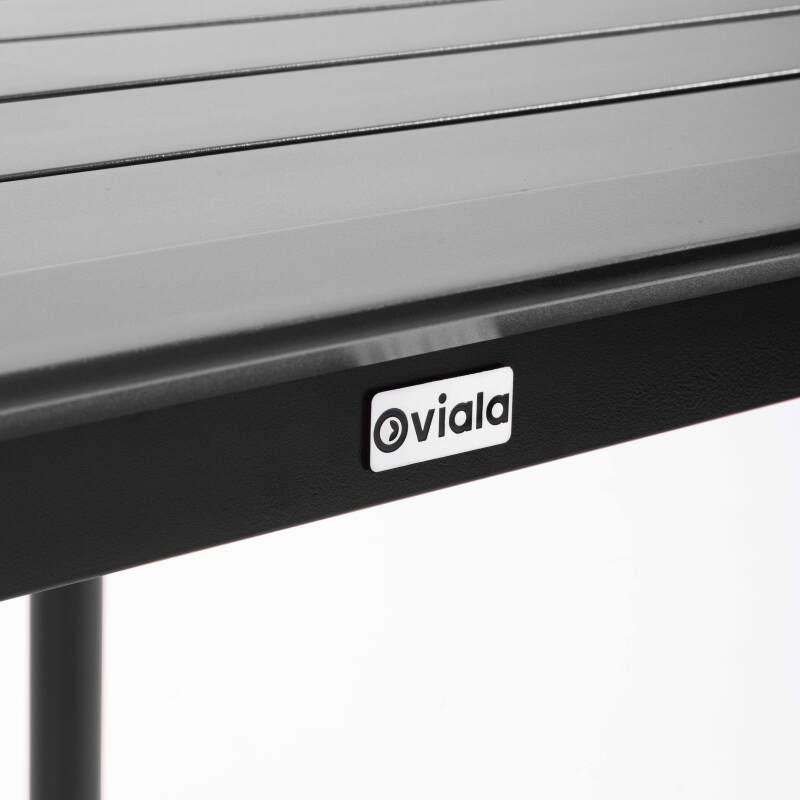 Quadratischer stapelbarer Terrassentisch 70 x 70 cm aus Aluminium