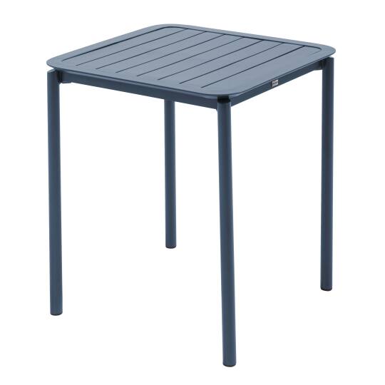 Quadratischer stapelbarer Terrassentisch 70 x 70 cm aus Aluminium
