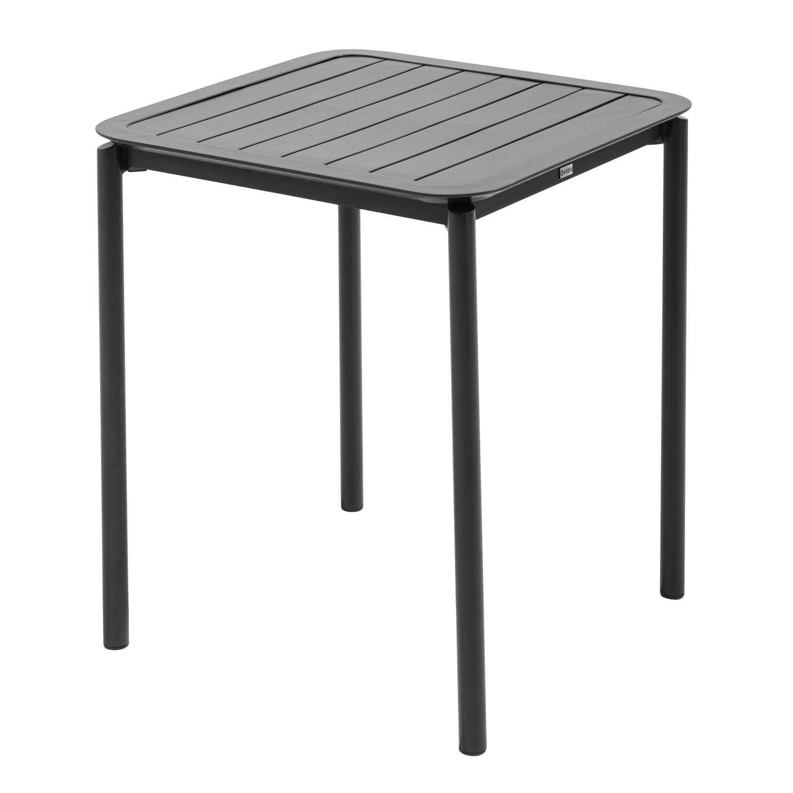 Quadratischer stapelbarer Terrassentisch 70 x 70 cm aus Aluminium Quadratischer stapelbarer Terrassentisch 70 x 70 cm aus Aluminium