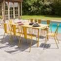 Gartentisch aus Metall, 180x90 cm, und 8 Stühle - Lifestyle