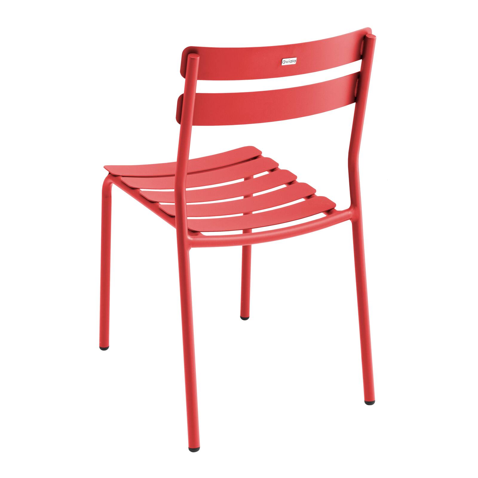 Quadratischer Terrassentisch 70 x 70 cm und 4 Aluminiumstühle