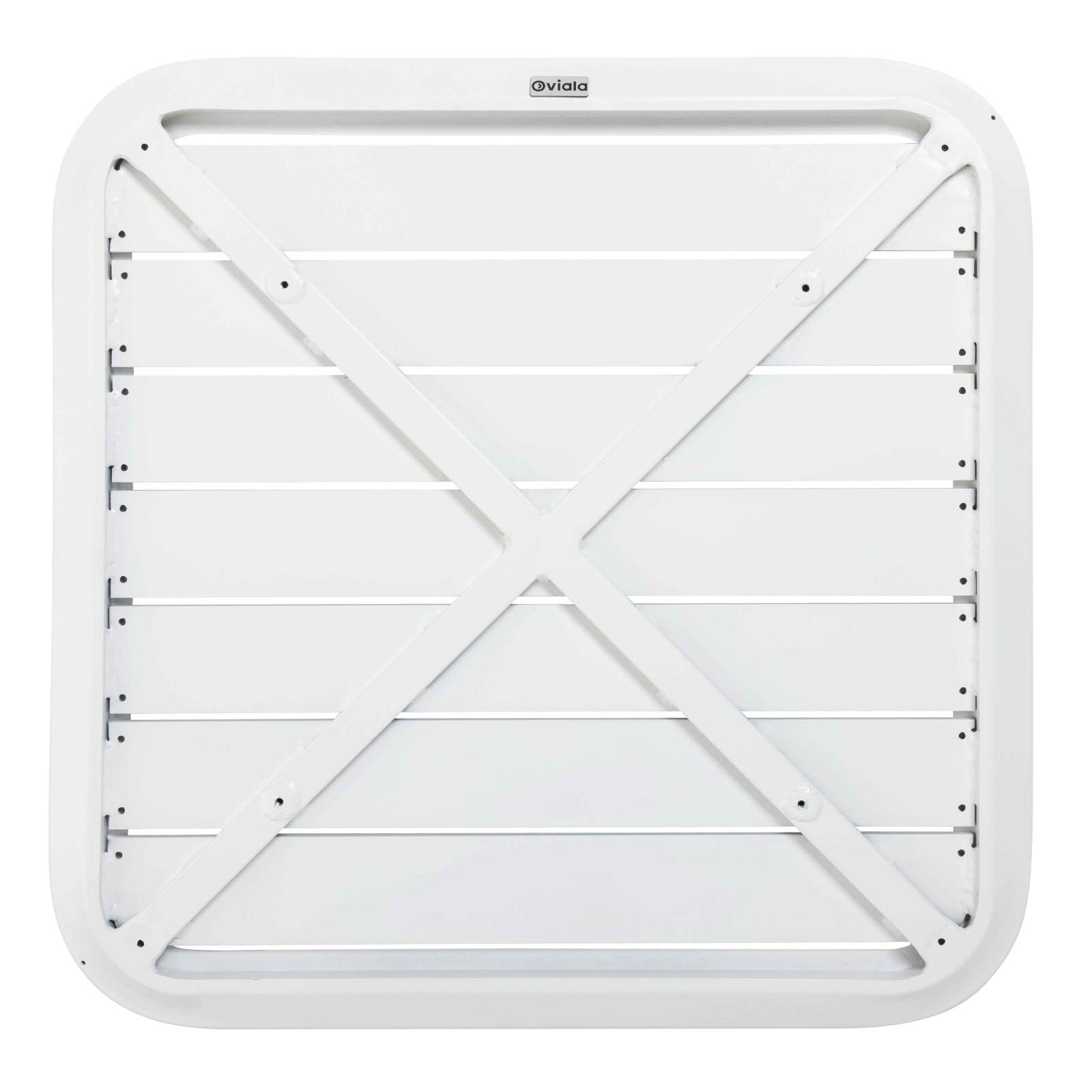 Quadratischer Terrassentischplatte 70 x 70 cm aus Aluminium