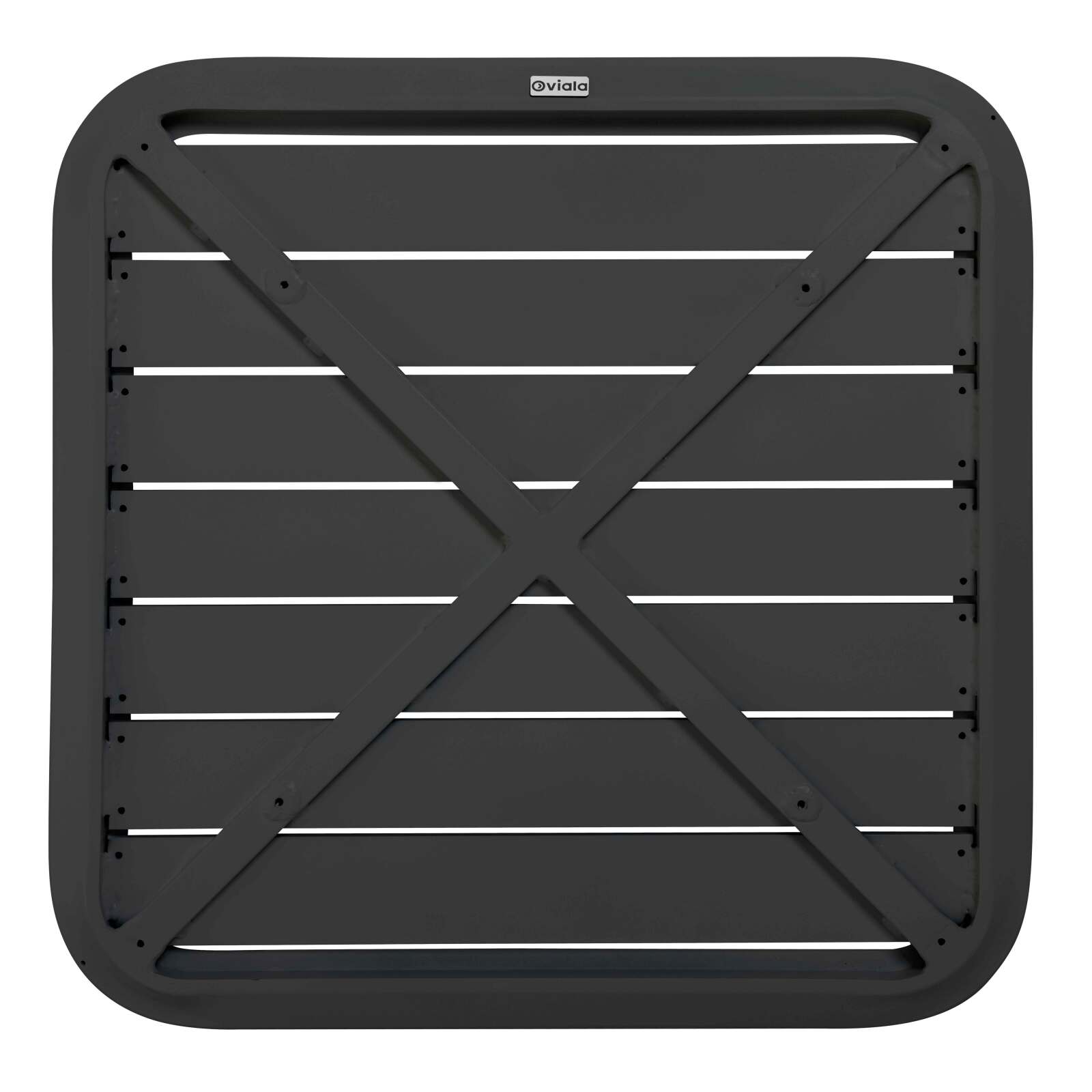 Quadratischer Terrassentischplatte 70 x 70 cm aus Aluminium