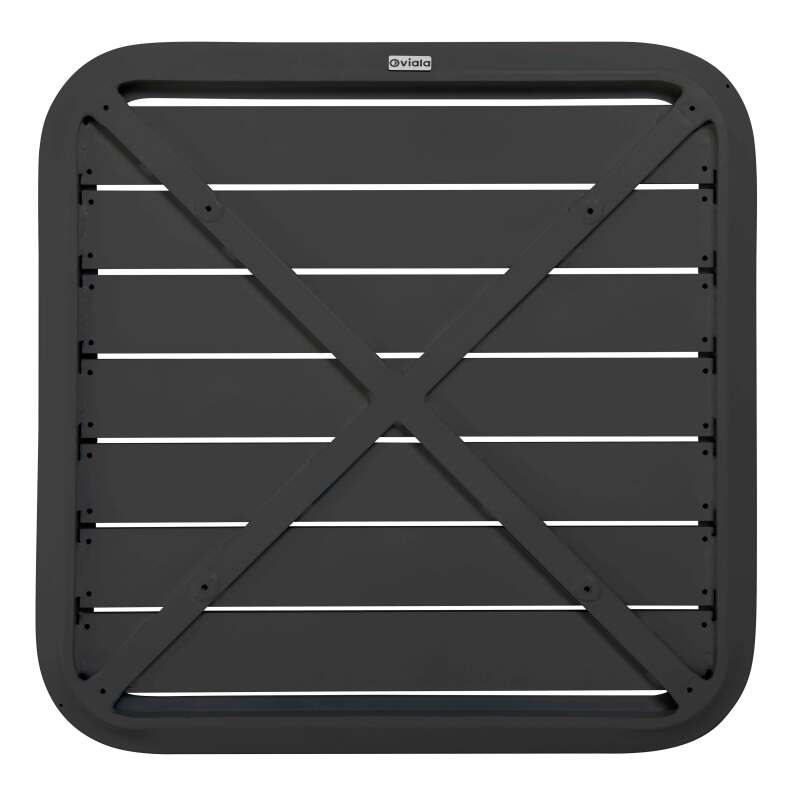 Quadratischer Terrassentischplatte 70 x 70 cm aus Aluminium