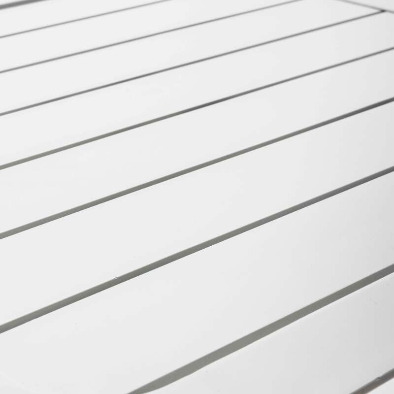 Quadratischer Terrassentischplatte 70 x 70 cm aus Aluminium (3/6)