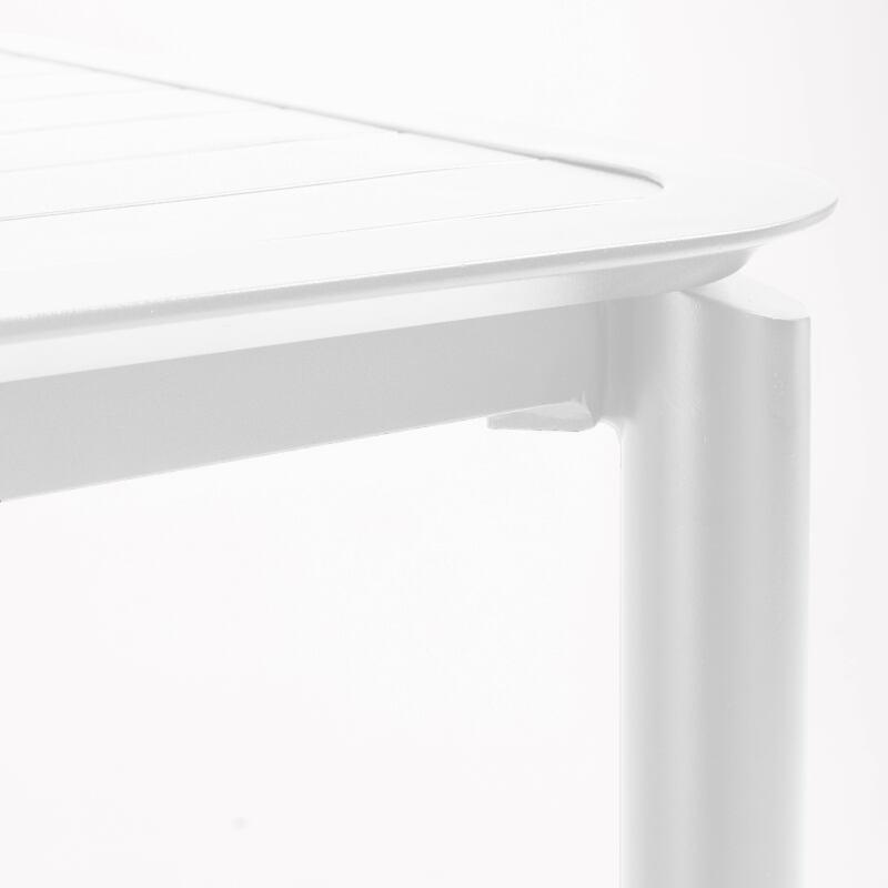 Hoher Quadratischer Terrassentisch und 2 Aluminiumstühle (3/7)