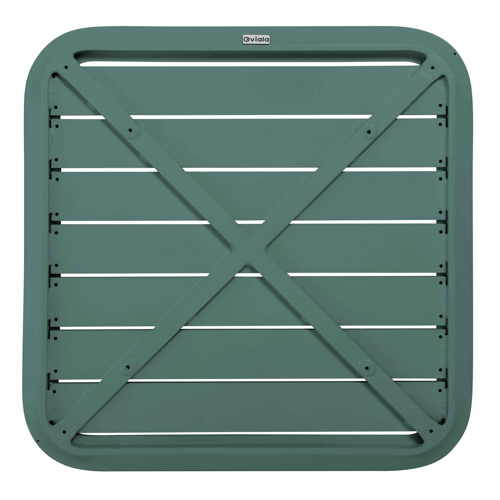 Quadratischer Terrassentischplatte 60 x 60 cm aus Aluminium