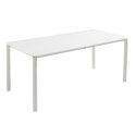 Rechteckiger Terrassentisch 185 x 92 cm und 8 Aluminiumstühle