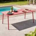 Gartentisch aus Metall, 8 Personen, 180x90 cm - Lifestyle