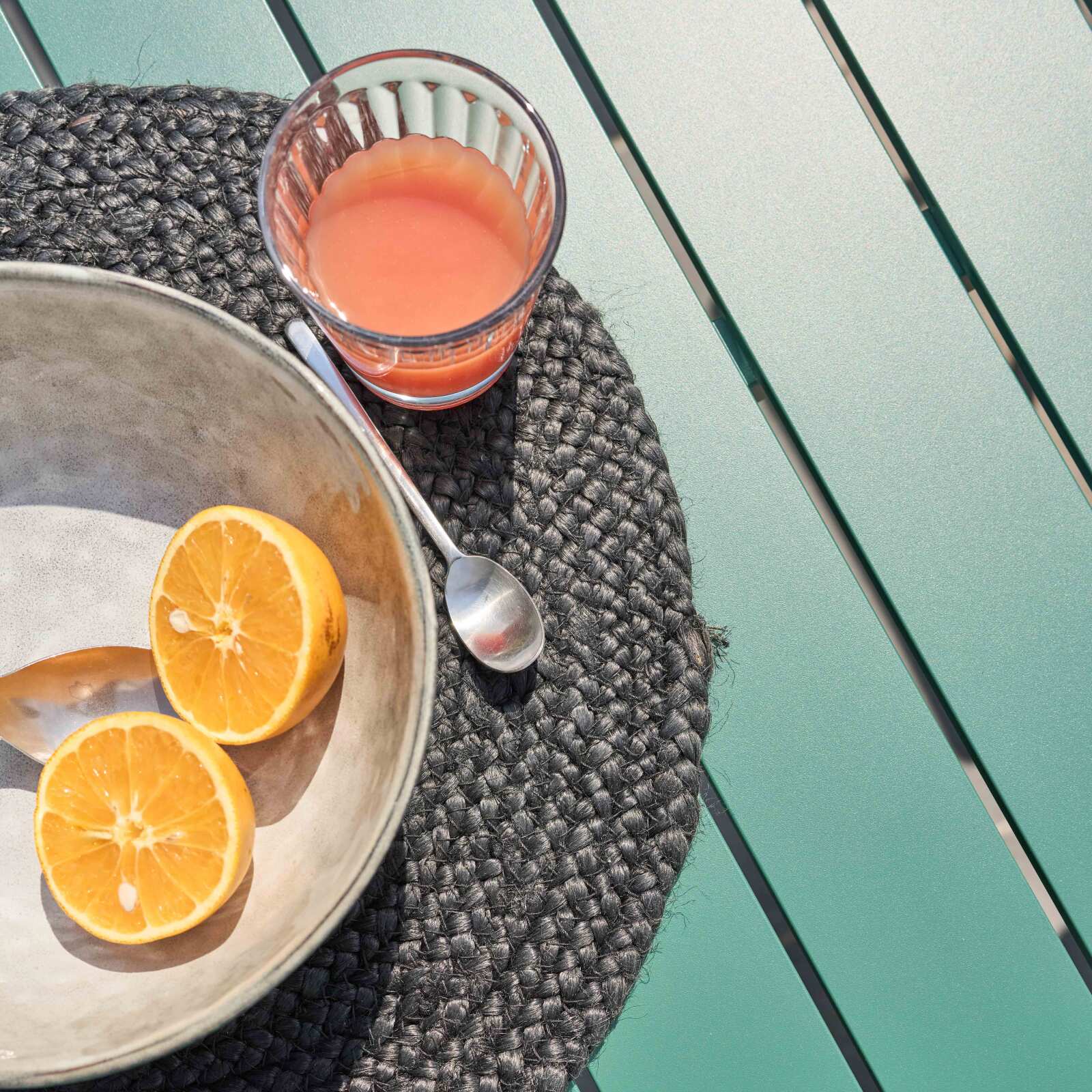 Rechteckiger Terrassentisch aus Aluminium