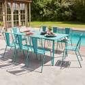 Gartentisch (180 x 90 x 72 cm) im Design aus Metall 
