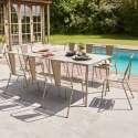 Gartentisch (180 x 90 x 72 cm) im Design aus Metall 