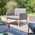 Gartenlounge-Set mit 5 Sitzplätzen, Ecksofa und Sesseln 