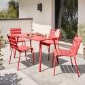 Gartentisch aus Metall, 120x70 cm, und 4 Stühle aus Metall - Lifestyle