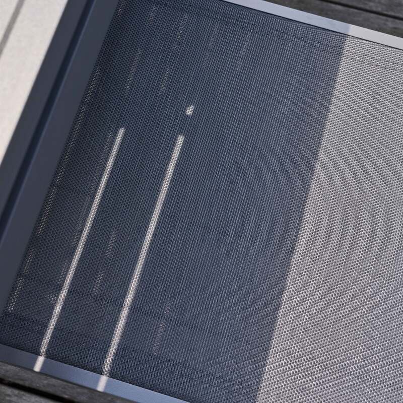 Rechteckiger, ausziehbarer Aluminium-Gartentisch mit 6 Stühlen und 2 Stühlen mit Armlehnen