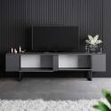 TV-Möbel aus Melamin und Stahl, 180 cm