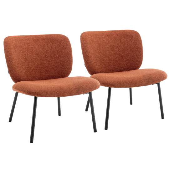 Set mit 2 Sesseln aus Stahl und Stoff