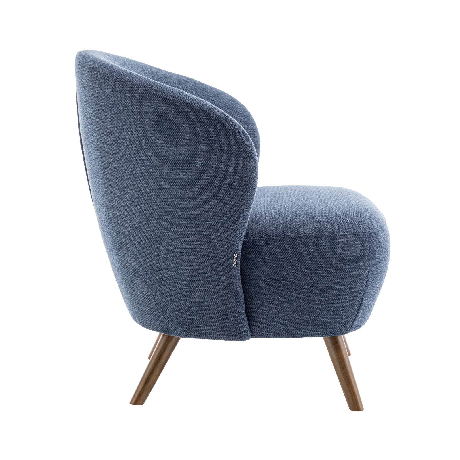 Relaxsessel aus Gummiholz und Stoff Relaxsessel aus Gummiholz und Stoff