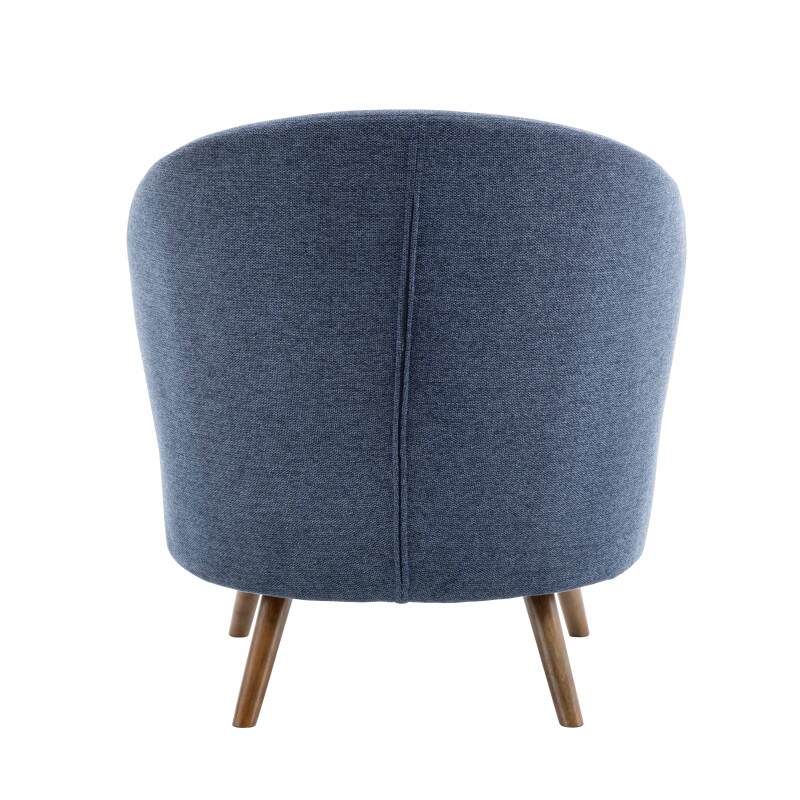 Relaxsessel aus Gummiholz ​​und Stoff