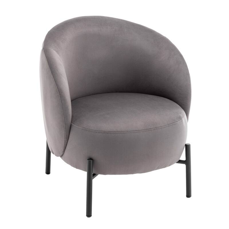 Relaxsessel aus Metall und Stoff