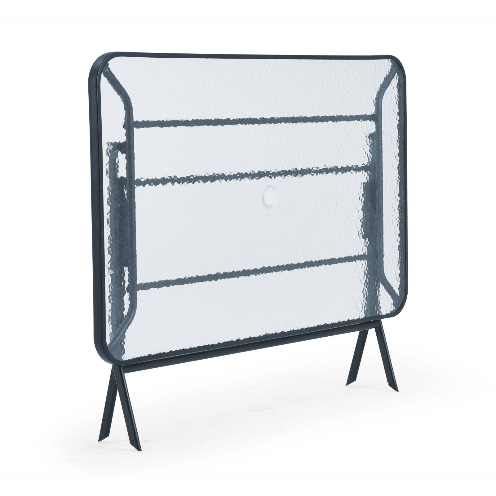 Rechteckiger Gartentisch 130 x 80 cm und 4 klappbare Stühle 