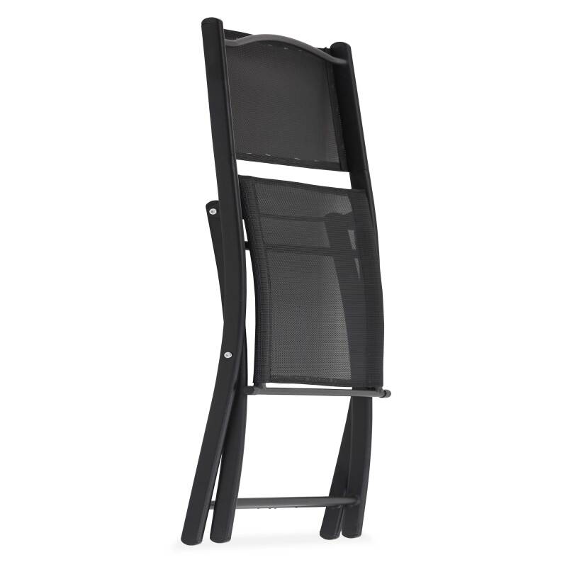 Rechteckiger Gartentisch 130 x 80 cm und 4 klappbare Stühle  (5/7)