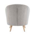 Relaxsessel aus Holz und Stoff