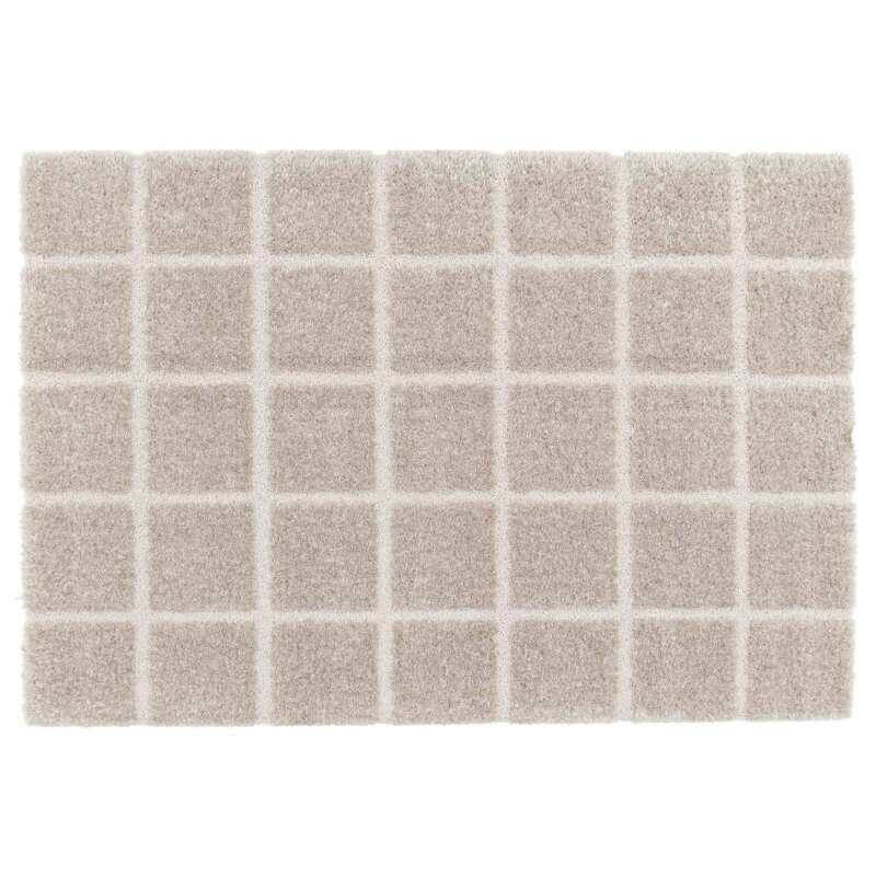 Rechteckiger Hochflorteppich aus recyceltem Polyester