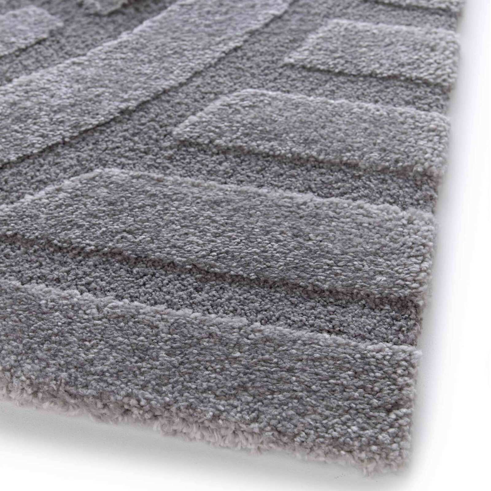 Rechteckiger Hochflorteppich aus Polyester und Polypropylen