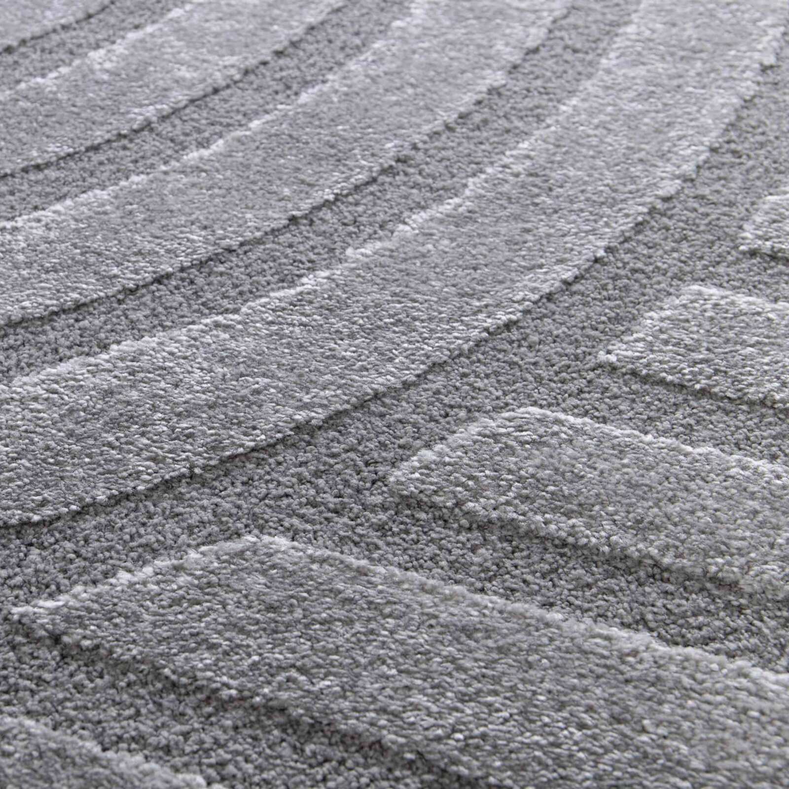 Rechteckiger Hochflorteppich aus Polyester und Polypropylen