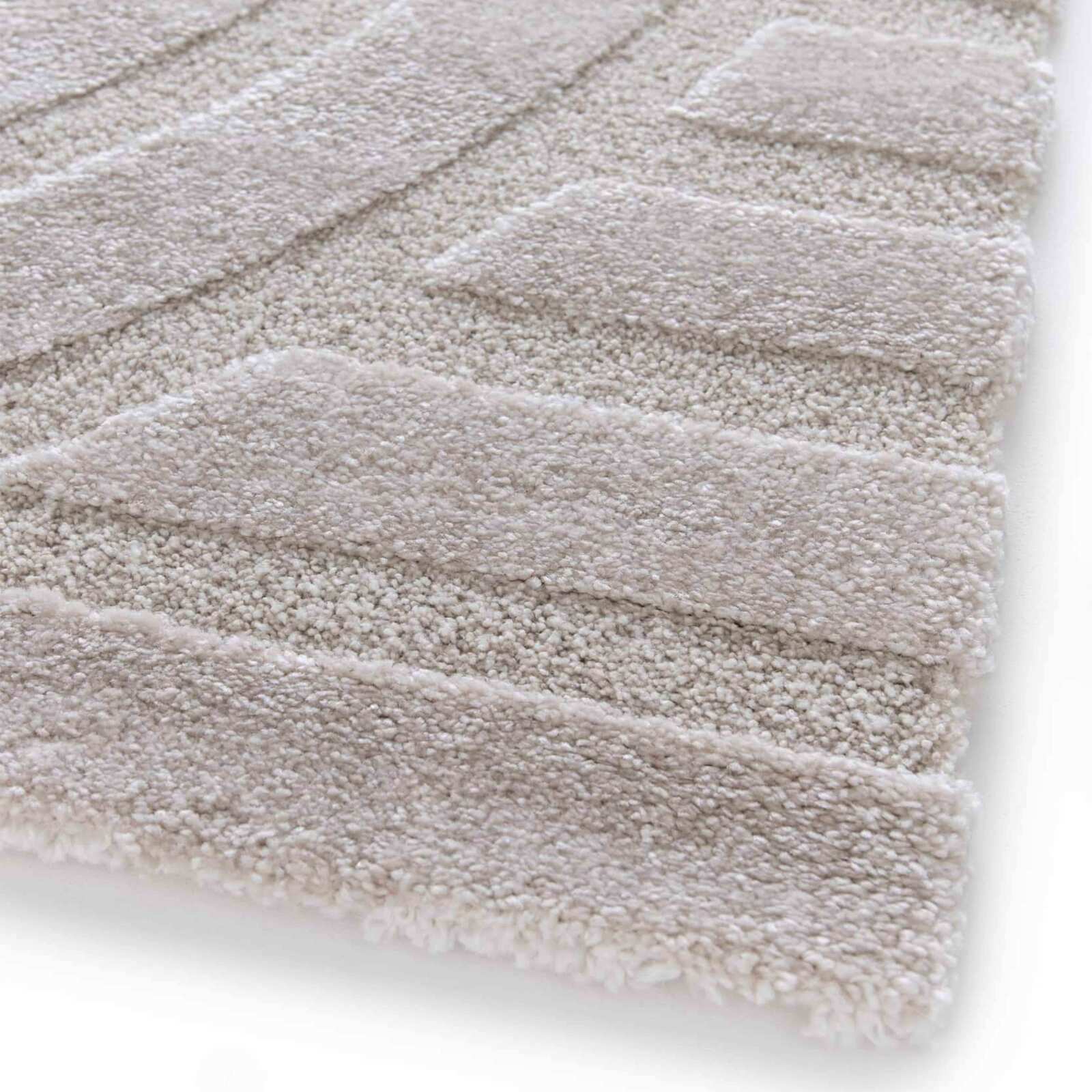 Rechteckiger Hochflorteppich aus Polyester und Polypropylen