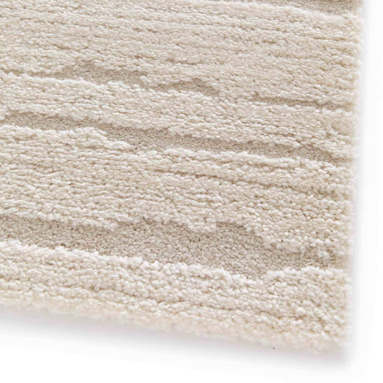 Rechteckiger Hochflorteppich aus Polyester und Polypropylen