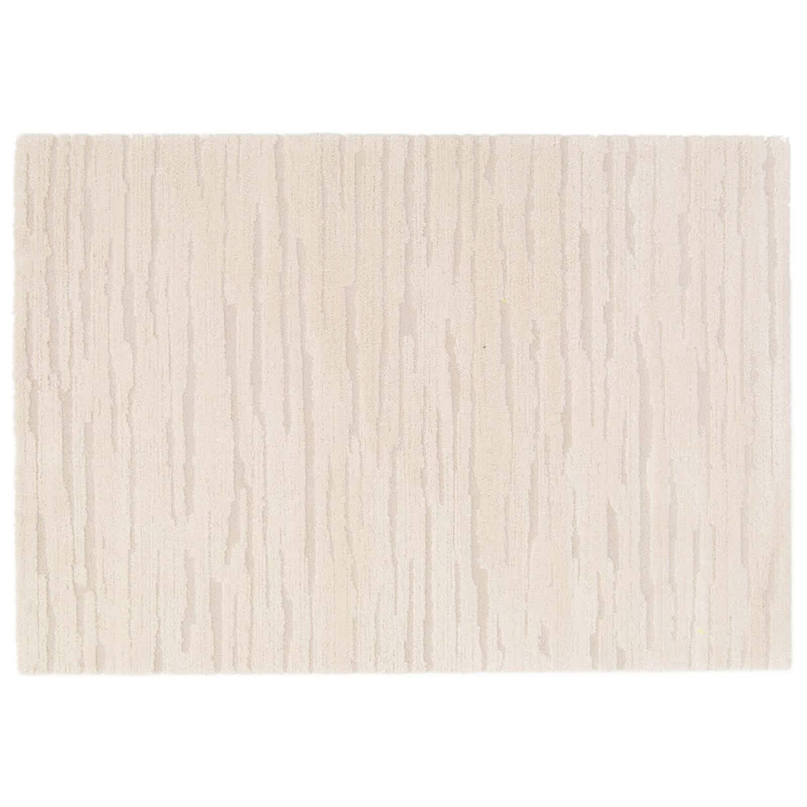 Rechteckiger Hochflorteppich aus Polyester und Polypropylen