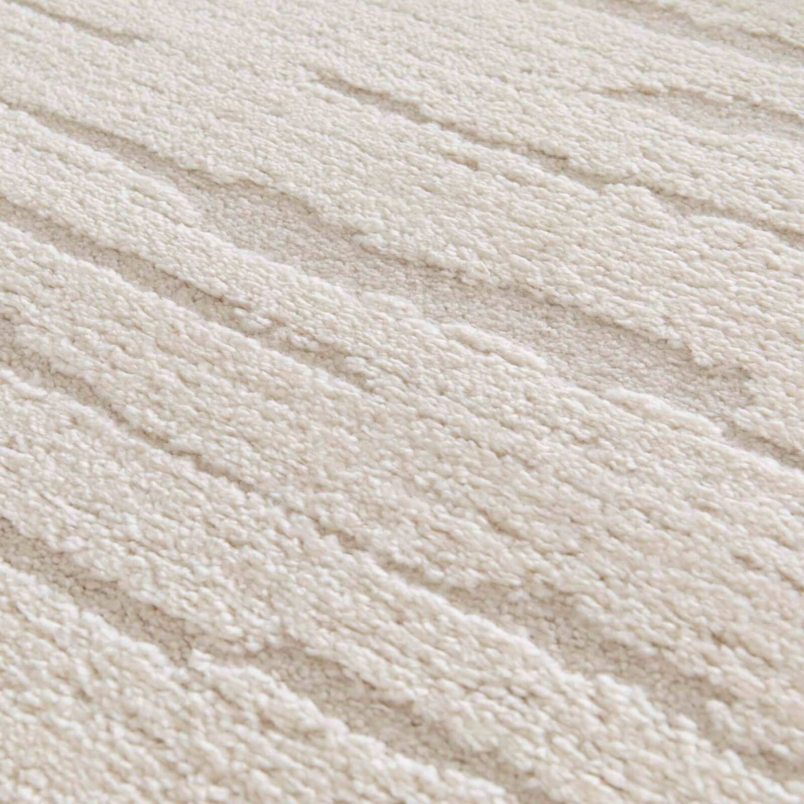 Rechteckiger Hochflorteppich aus Polyester und Polypropylen