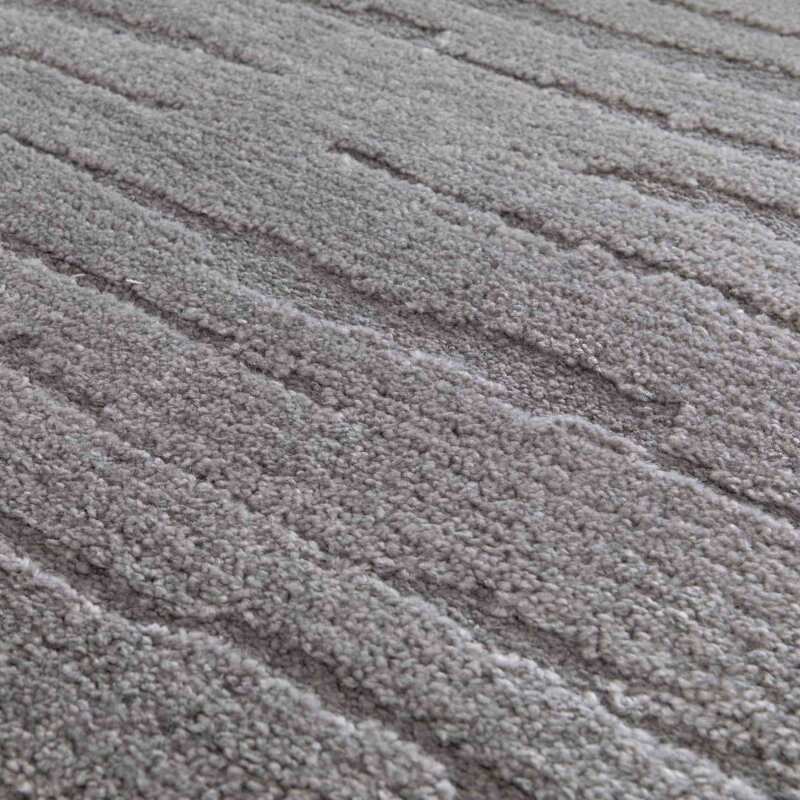 Rechteckiger Hochflorteppich aus Polyester und Polypropylen