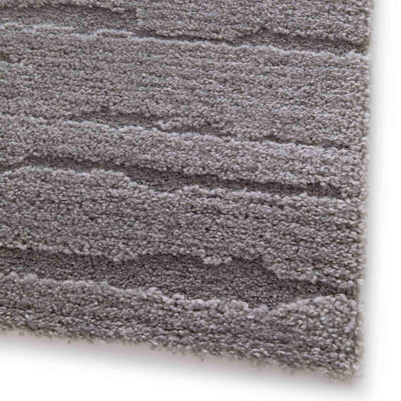 Rechteckiger Hochflorteppich aus Polyester und Polypropylen